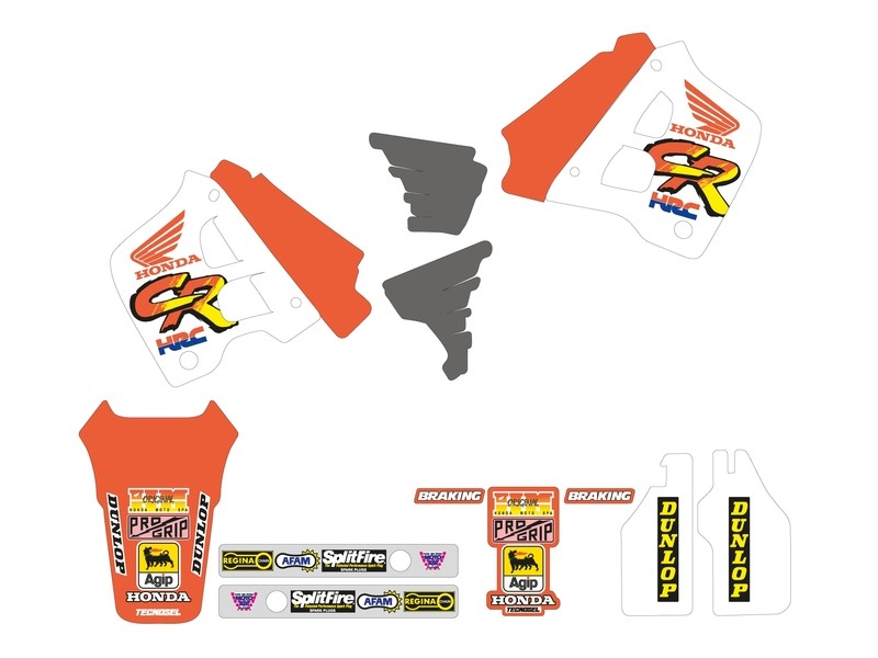 Kit décalcomanie TECNOSEL Honda 1991 idéal pour vos sorties motocross vintage