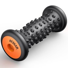 BESKAR Foot Massager Roller for Plantar Fasciitis Relief, Portable, Black