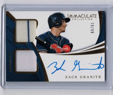 2018 Panini Immaculate Collection Zack Granite Dual Rookie Jersey Auto #'d 78/99