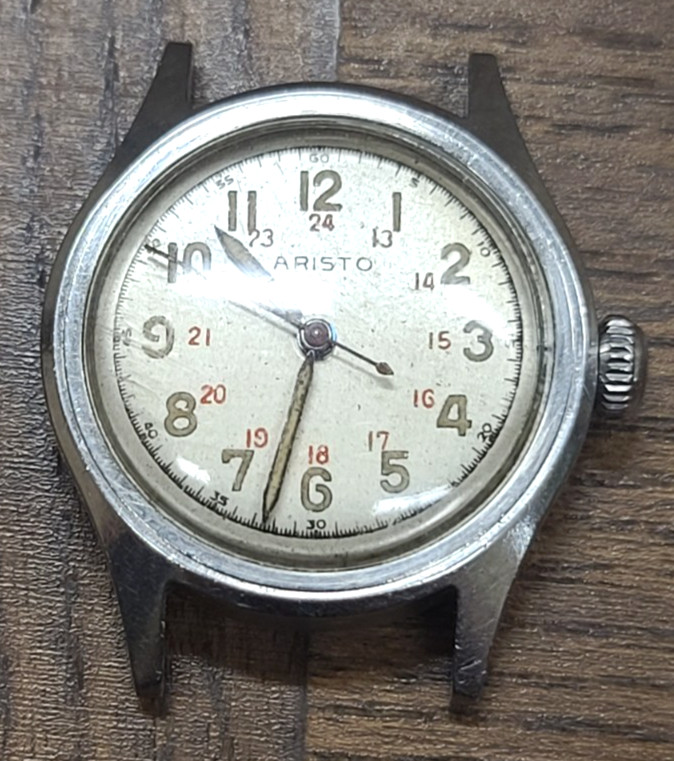 WW2 Aristo Swiss Made Military Watch 17J running
