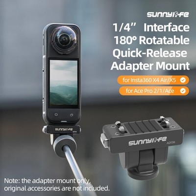 For Insta360 X4 Air X5 Ace Pro 2 1 Camera Magnetic Mount 1/4 Adapter Accessories