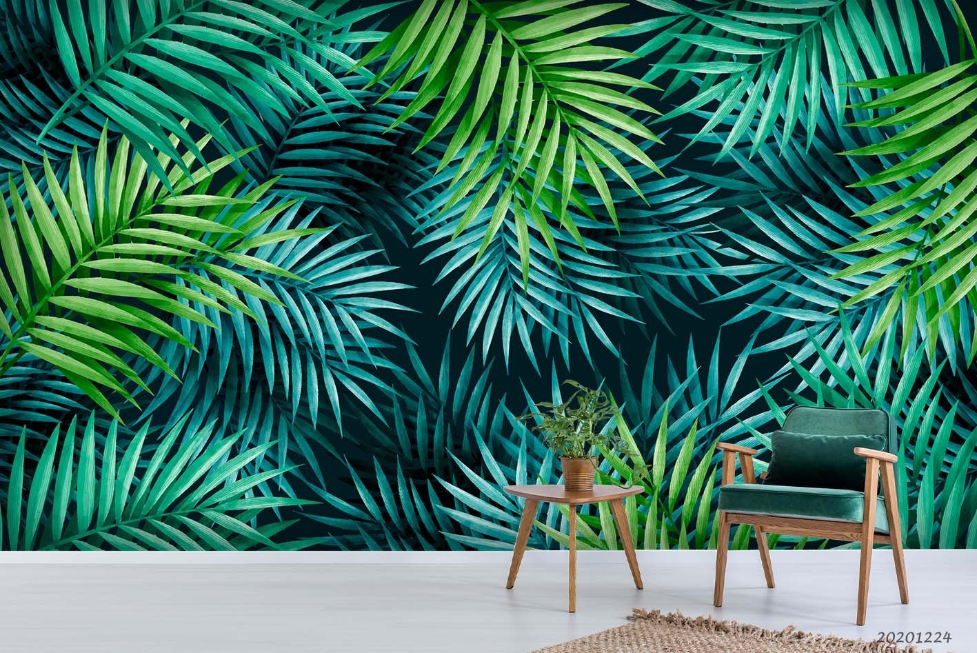 3D Green Plants Leaves Wall Murals Wallpaper Murals Wall Sticker