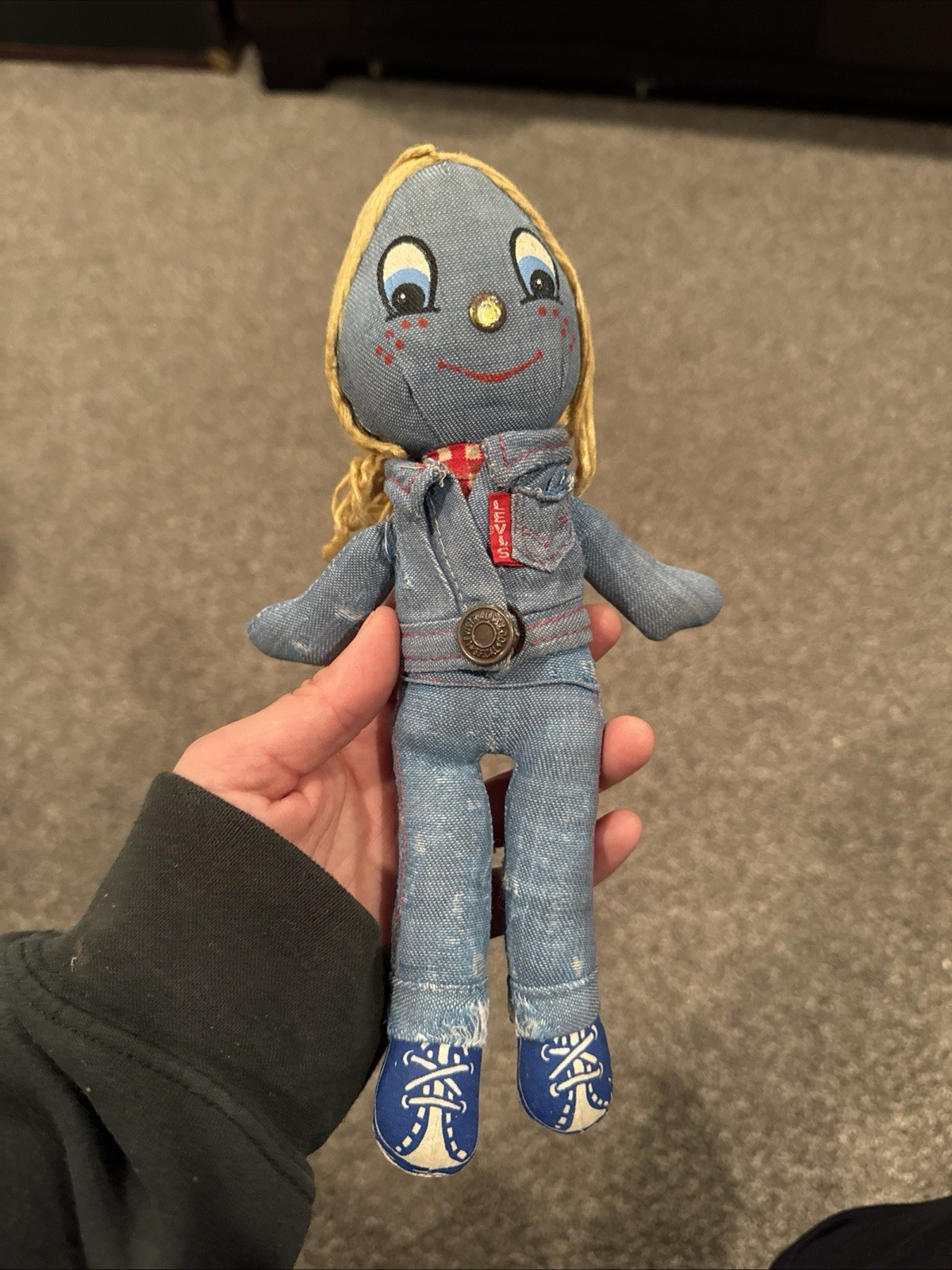 Levi's Knickerbocker Denim Advertising Blonde Rag Doll Collectable