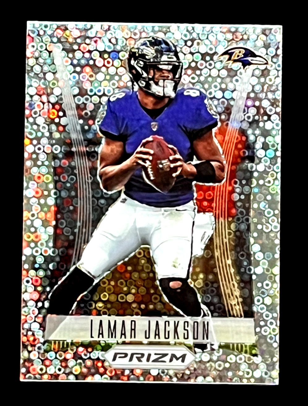 Lamar Jackson 2022 Panini Prizm FLASHBACK Silver Disco Prizm Ravens #PF-5