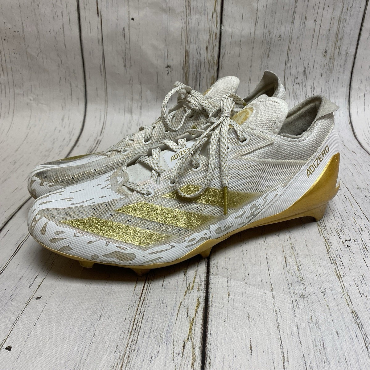 Adizero Electric Cleats WHT/GLD　28.5㎝　Q adidas Men's Adizero Electric Football Cleats – League