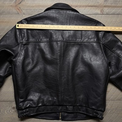 Vtg Vanson Leather Jacket Mens 46 Suzuki Marauder Motorcycle Black