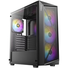 Antec Ax67 Argb Mid-Tower Gaming Pc Case Full Mesh Front Tempered Glass 4 X 120M