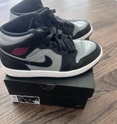 Authentic Jordan 1 Mid Shadow Black & Grey Size Y7