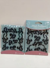 Jolee’s Boutique Black Flourishes Cabochons Dimensional Scrapbooking Stickers