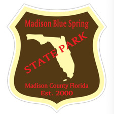3" madison blue spring state park bumper sticker decal usa made