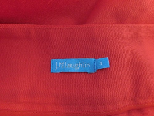J MCLAUGHLIN Women's Red Cotton Stretch Straight Skirt Sz 4 - Picture 5 of 5