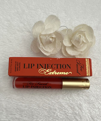 Too Faced Lip Injection Extreme Lip Plumer~ Tangerine Dream (bright Apricot) NIB