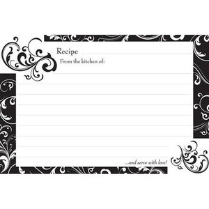 brownlow gifts recipe cards 4 x 6 black amp white black and white recipe cards