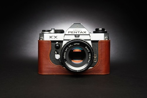 Genuine Real Leather Half Camera Case Bag Cover for Pentax KX SP SPF Film Camera - 第 1/33 張圖片