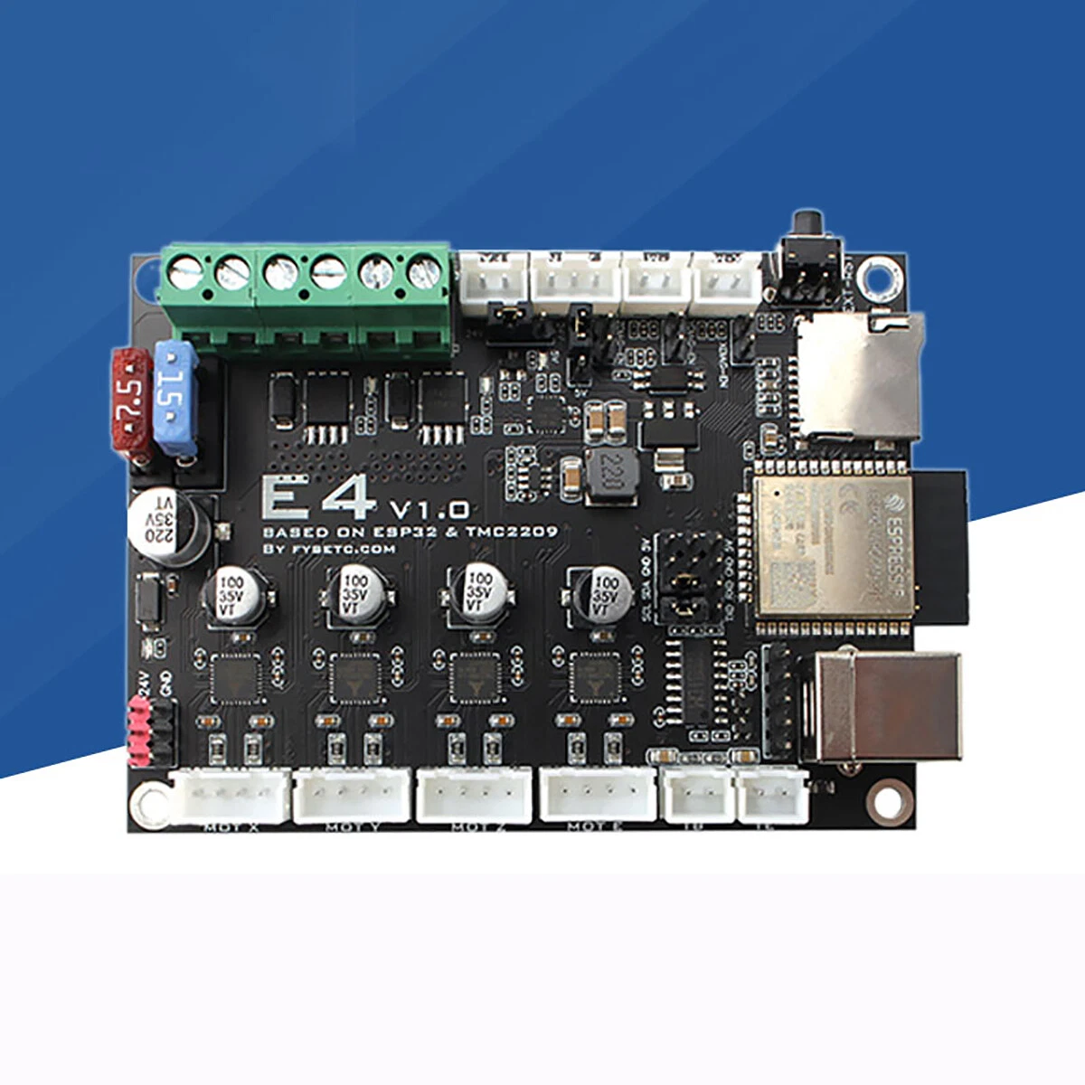 SuanQ E4 Card Wi-Fi and Bluetooth Integrated 4 Pieces TMC2209 240MHz 16M  Flash Control Board 3D Printer Based (B): : Business, Industry  & Science