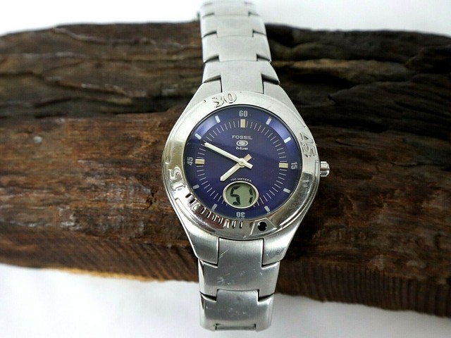 Fossil Blue Mens Dial Analogue Digital 