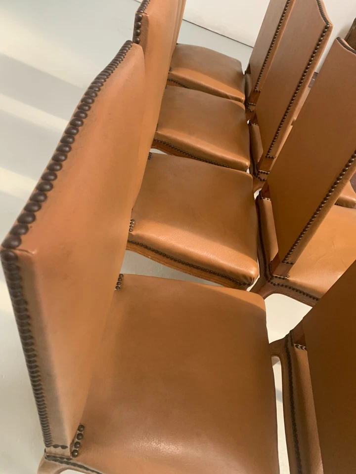 Suite de huit chaises de style Régence en chene massif XX siècle - Photo 4/4