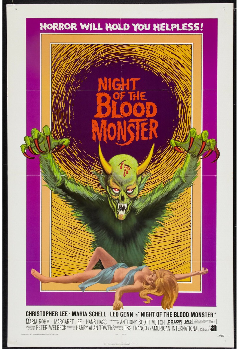 NIGHT OF THE BLOOD MONSTER/BLOODY JUDGE one sheet movie poster