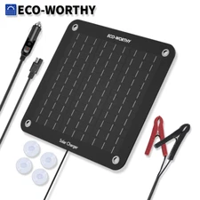 ECO-WORTHY 10W Watt 12V Mono Solar Panel Trickle Charger Kit Waterproof Car Boat