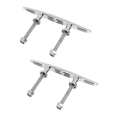 NEW 316 SS HEAVY DUTY 8/" STUD MOUNT CLEAT FOR MARINE BOAT MOORING ROPE TIE EAN
