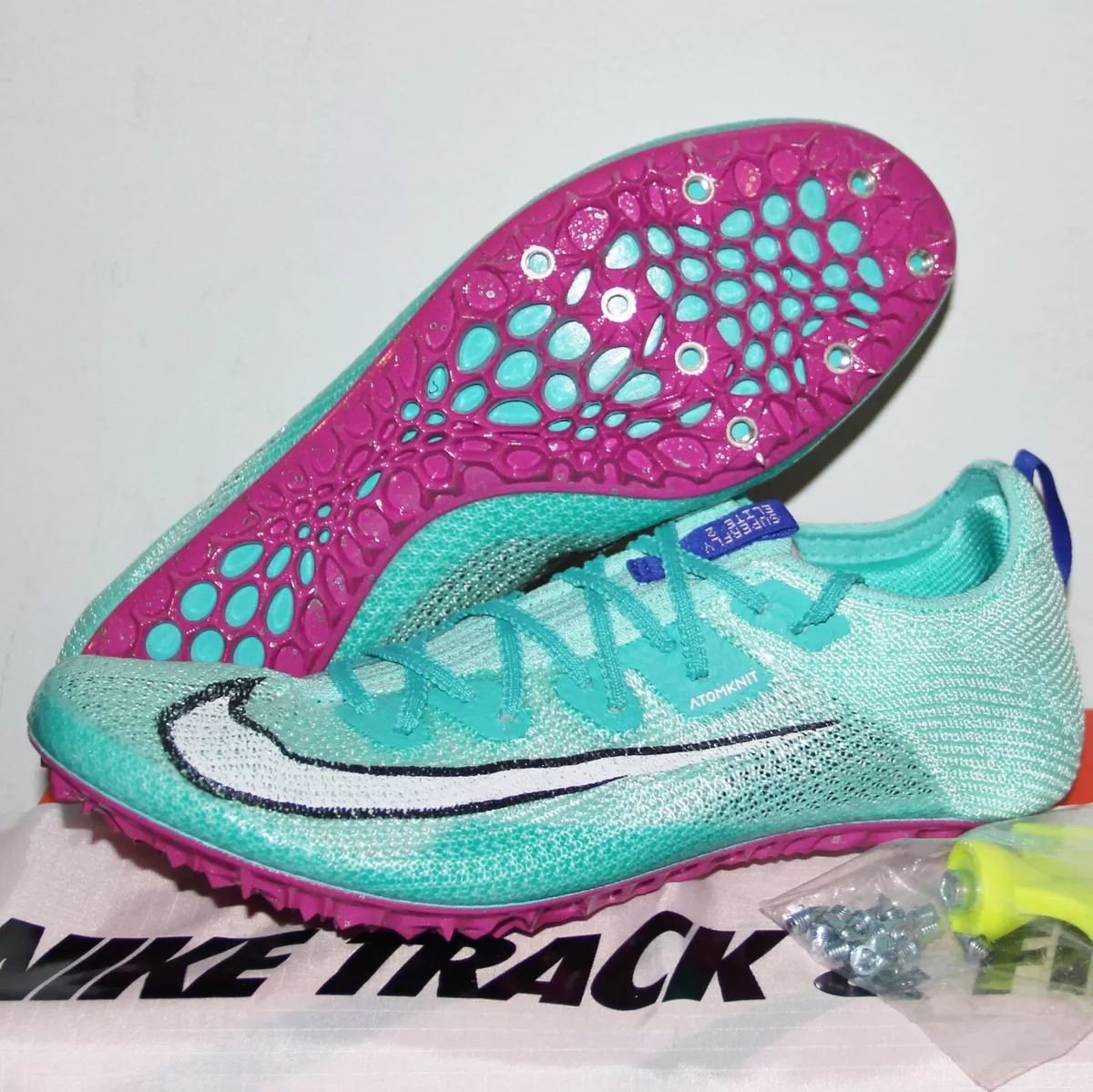 Nike Zoom Superfly Elite 2 Track Spikes Mens 5 Womens 6.5 CD4382-300 Hyper Jade Nike Zoom Superfly Elite 2 Track Spikes Mens 5 Womens 6.5 CD4382-300 Hyper Jade