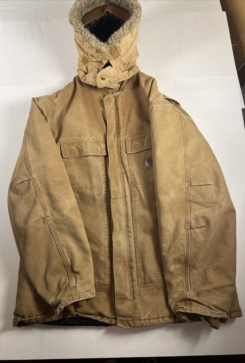 Vintage Carhartt 100 Year Chore Barn Coat Black Lined Jacket