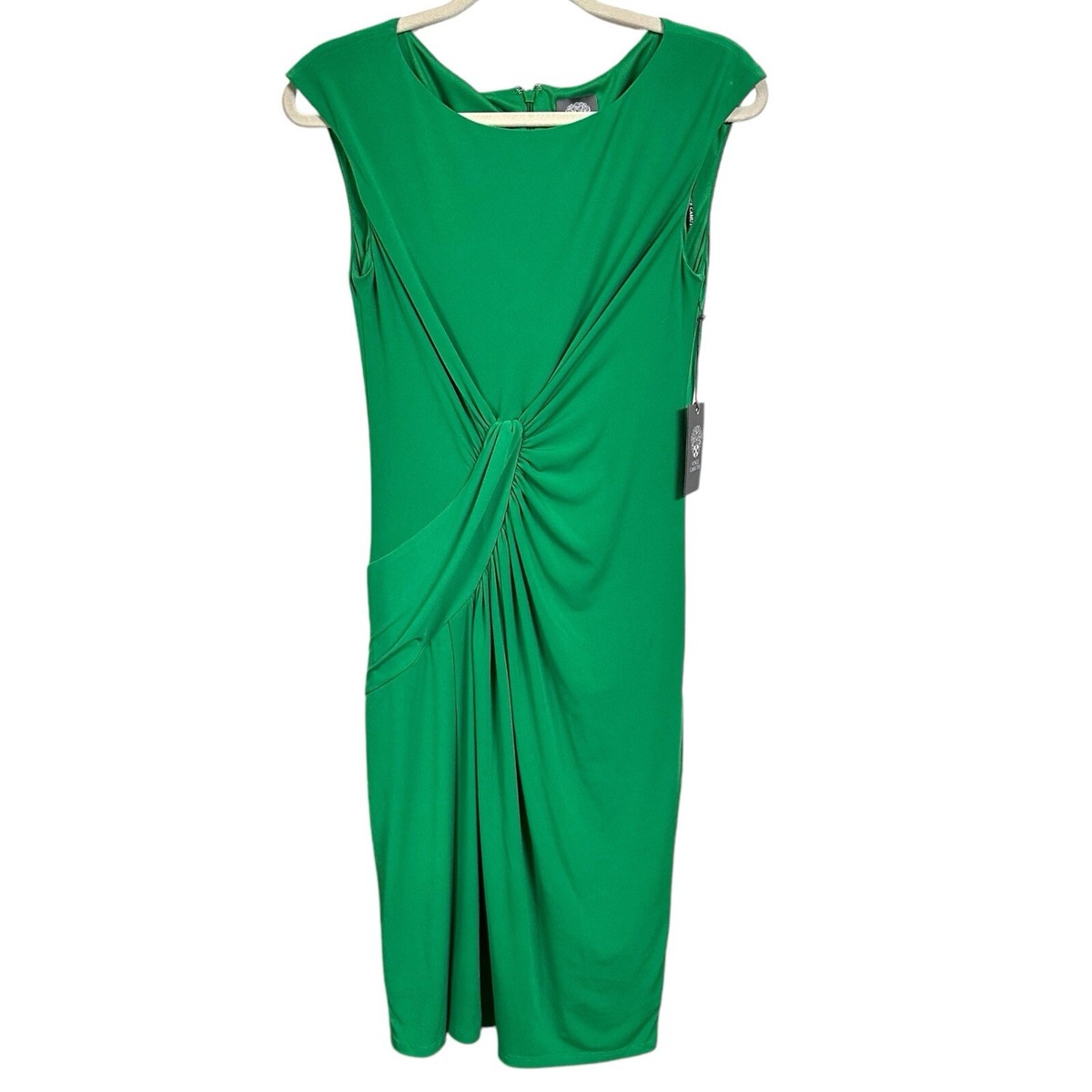 Vince Camuto Womens Dress Sz Kelly Green Twist-Knot Accent Stretch  Sleeveless