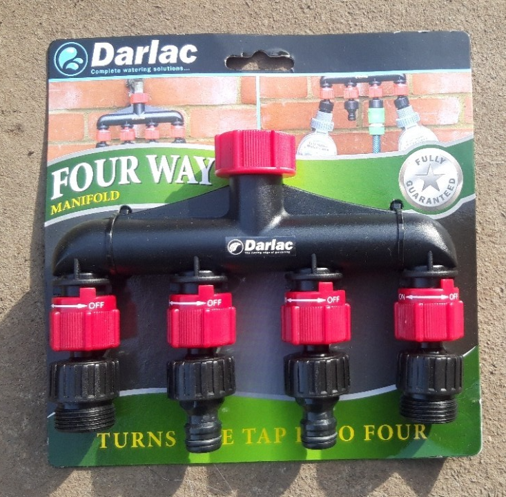 DARLAC 4 Way Tap Connector 3/4"" BSP - Turns 1 Tap Into 4 - DW401P