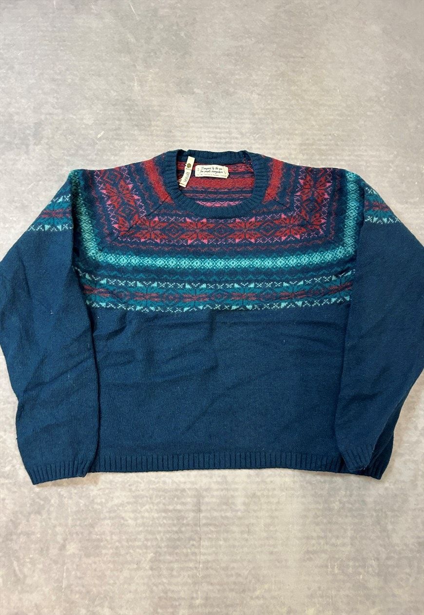 Seasalt Abstract Knitted Jumper Patterned Knit Sweater Women's M eBay