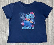 Eeyore Party Animal Large Blue T Shirt Floral Winnie The Pooh Disney Cartoon