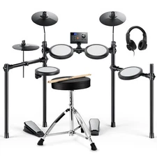 Donner DED-70 Electric Drum Set NEW Version + Throne Headphones Melodics Lessons