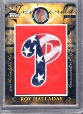 2010 Topps Manufactured Hat Logo Patch #MHR337 Roy Halladay /99