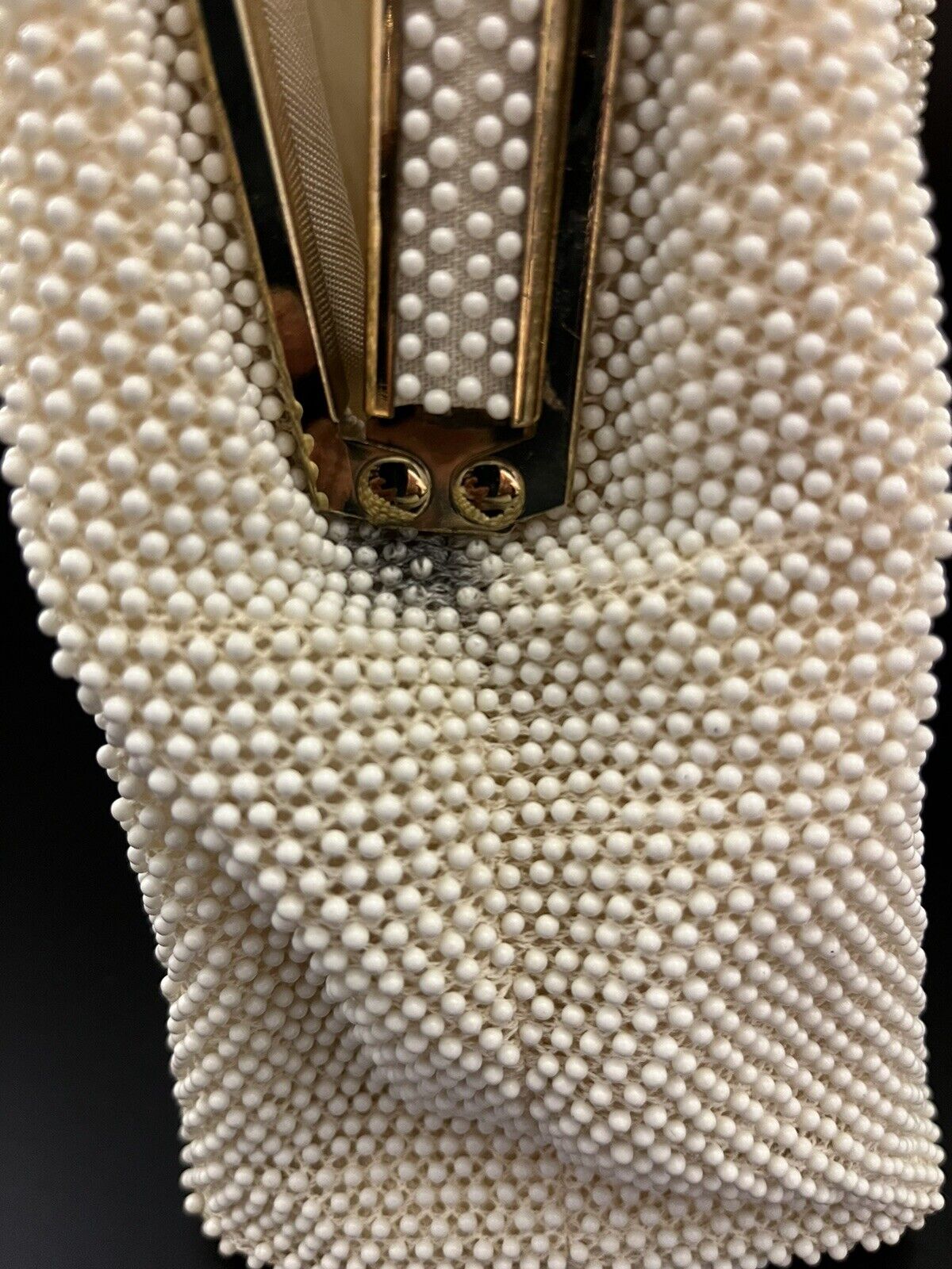 Lumured Petite Beaded Handbag w Beaded Handle VTG… - image 8