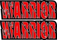 Warrior 350 Red Rear Fender Graphics Decals Stickers ATV QUAD 4x2 raptor