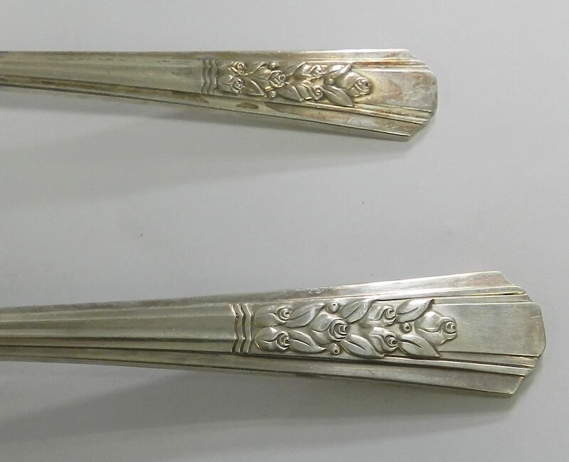 Lote de 39 piezas cubiertos Rogers Rosalie A1 Plus plateados Oneida plateados Foto 3 de 4