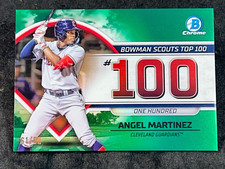 2023 Bowman Chrome GREEN REFRACTOR BOWMAN SCOUTS TOP 100 #100 Angel Martinez /99