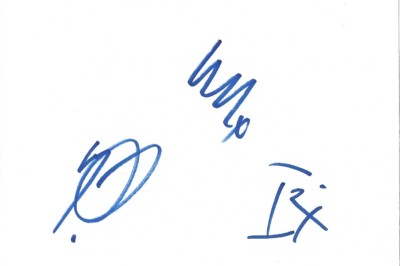 Chvrches ribbon autographs signed 10x15 cm index card