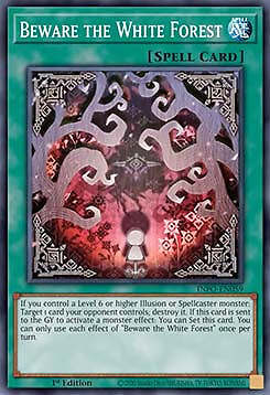 YuGiOh Beware the White Forest INFO-EN059 Super Rare Englisch Neu 1st