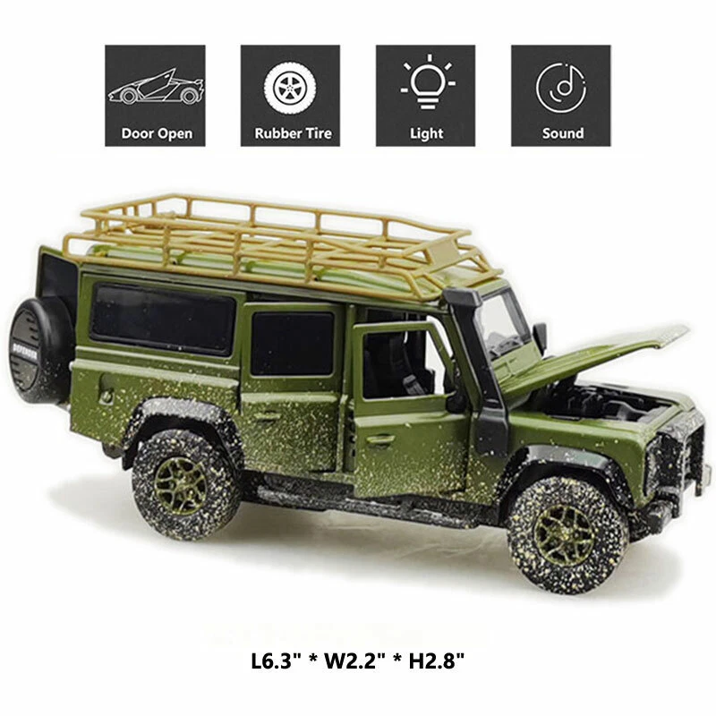 1:32 Land Rover Defender Dirty Version ORV Model Car Diecast Toy Vehicle Gift - Image 2 of 4