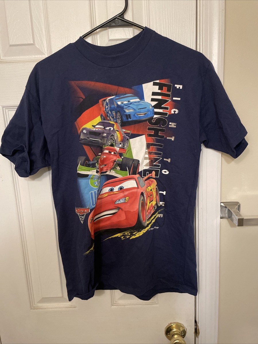 Cars Land Walt Disney World Large Dark Blue Hanes T Shirt