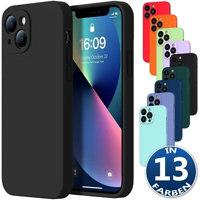 J&C MOBILE Silikon Hülle für iPhone 15 14 13 12 11 Pro Max Mini Bumper Case Handyhülle Bunt