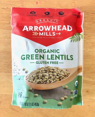 Arrowhead Mills Organic Green Lentils, 16 oz Bag