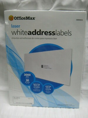 2 Boxes of OFFICE MAX 5160 3000 white address label per box