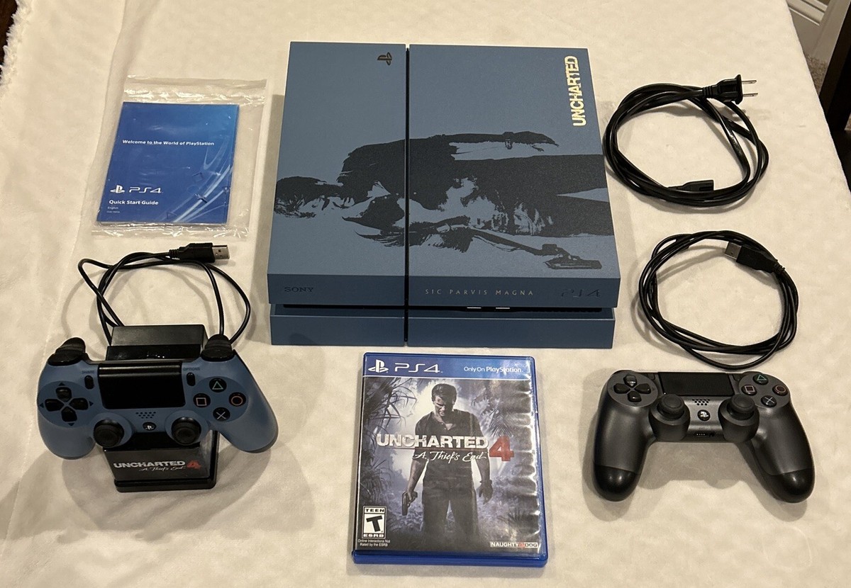 Sony PS4 Uncharted 4 Limited Edition Bundle: (2) Controllers