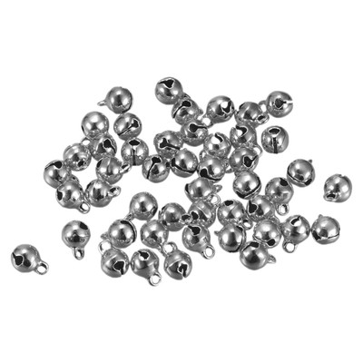 Jingle Bells, 6 mm 300 Stück kleine Glocken zum Basteln DIY Weihnachten, silberfarben