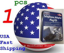 1 X Travel Smart TopUS Telephone Adapter Plug Kit TSM-628TP Fast US Seller