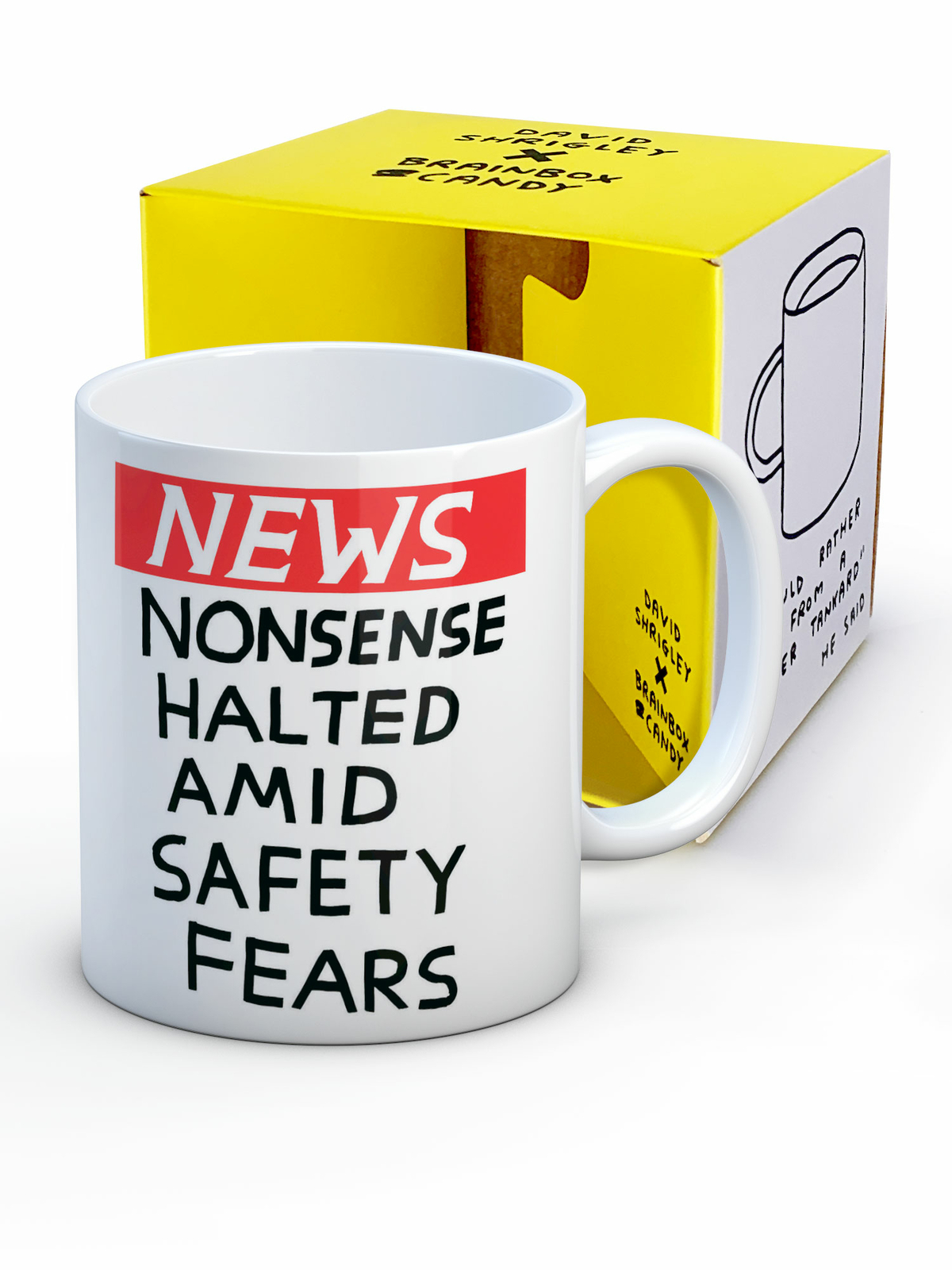 David Shrigley Mug Cup Tea Coffee Funny Comedy Humour Amusing Gift Present Joke