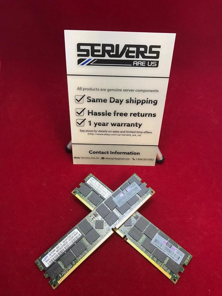 HP 4GB 2X2GB Memory 379300-B21 373030-051 reg pc3200 ddr sdram 373030-051 - Image 2 of 4