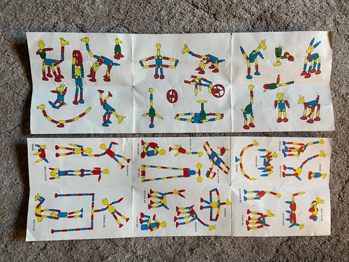 Vintage 1950s KRAZY IKES Building Toy w/ Original Box and 2 Instructions - Picture 7 of 9