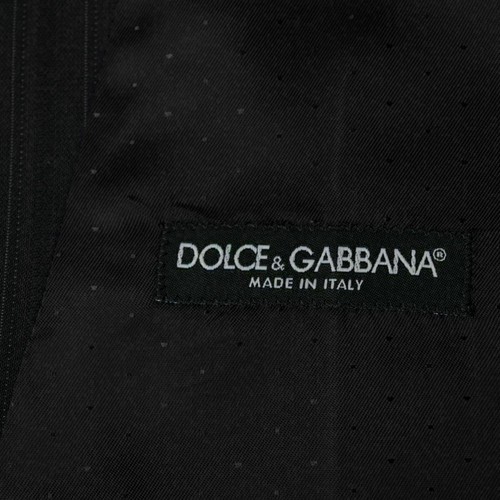 Dolce & Gabbana Men's Black 100% Wool Striped Five Button Vest US 38 IT 48 - Picture 3 of 3